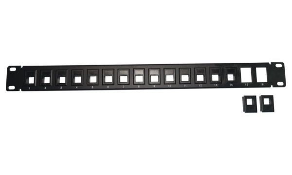 XtendLan Patch panel 19", 16 portů, 1U, neosazený, nestíněný