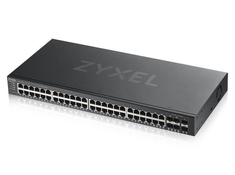 Zyxel GS1920-48v2 50-port Gigabit WebManaged Switch, 44x gigabit RJ45, 4x gigabit RJ45/SFP, 2x SFP