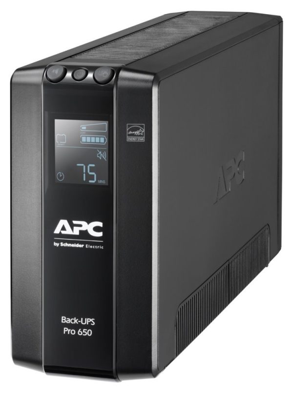 APC Back-UPS Pro BR 650VA (390W)/ LINE-INTERAKTIVNÍ/ AVR/ 230V/ LCD/ 6x IEC zásuvka