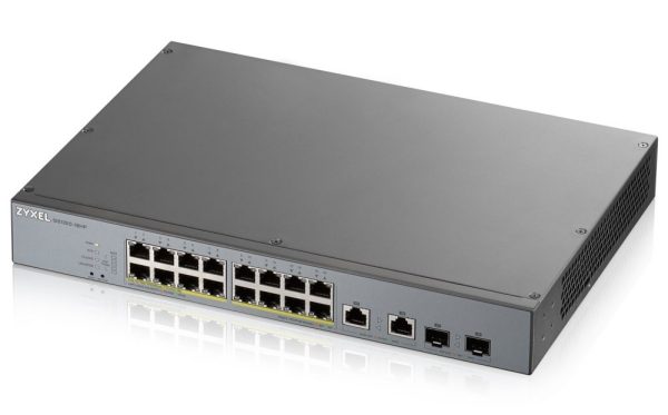 Zyxel GS1350-18HP 18 Port smart managed CCTV PoE switch, long range, 250W, 16x GbE, 2x combo RJ45/SFP