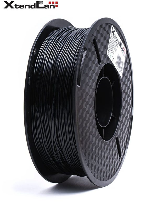 XtendLAN TPU filament 1,75mm průhledný černý 1kg
