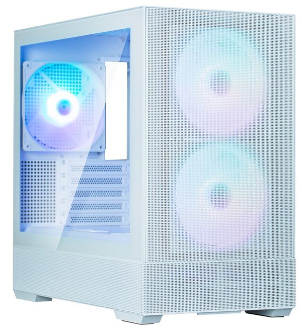 Zalman skříň P30 AIR White / miniT / 3x140mm fan ARGB / USB 3.0 / USB-C / temperované sklo / mesh panel / bílá