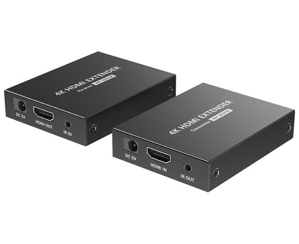 XtendLan CAT6 HDMI extender, vysílač+přijímač, 40m 4k/2k/1080p po jednom CAT6 kabelu, POC, přenos IR