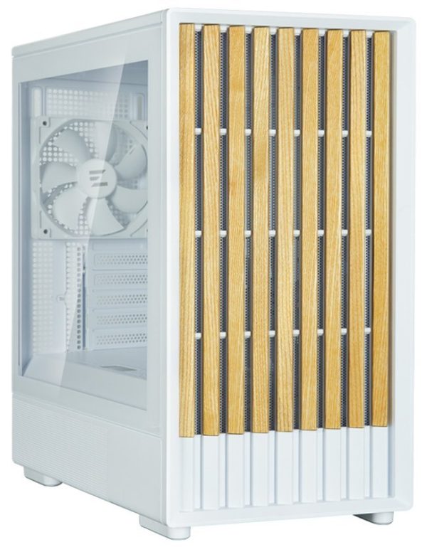Zalman skříň P10 Namu / miniT/ 3x120mm fan / USB 3.0 / USB-C / dřevěné doplňky / bílá