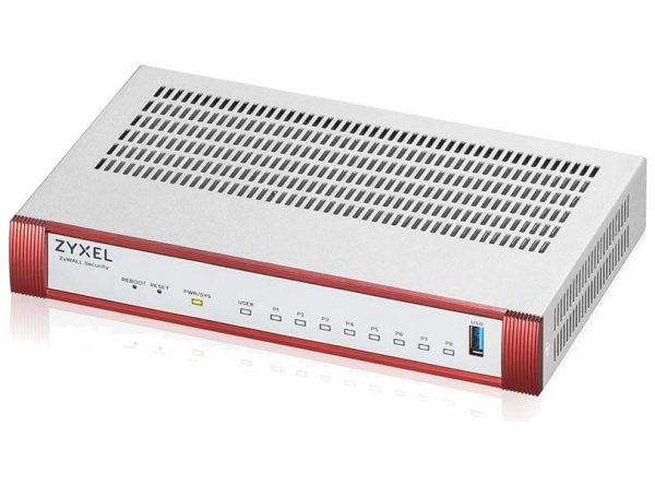 Zyxel USG FLEX 100 H, 8 Gigabit user-definable ports, 1*USB with 1 YR Gold Security Pack