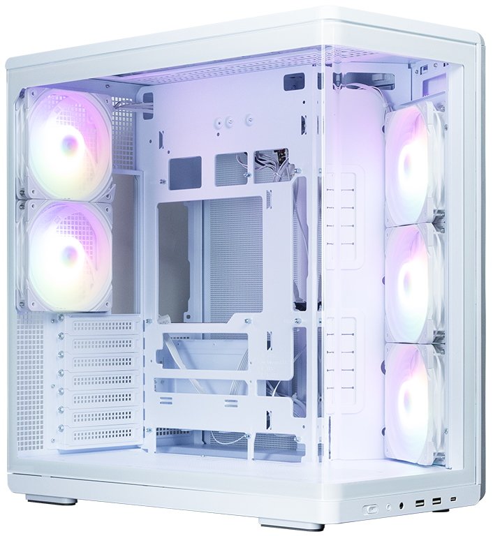 Zalman skříň P60 / ATX / 5x120mm ARGB fan / 2xUSB 3.0 / USB-C / panoramatická / bílá