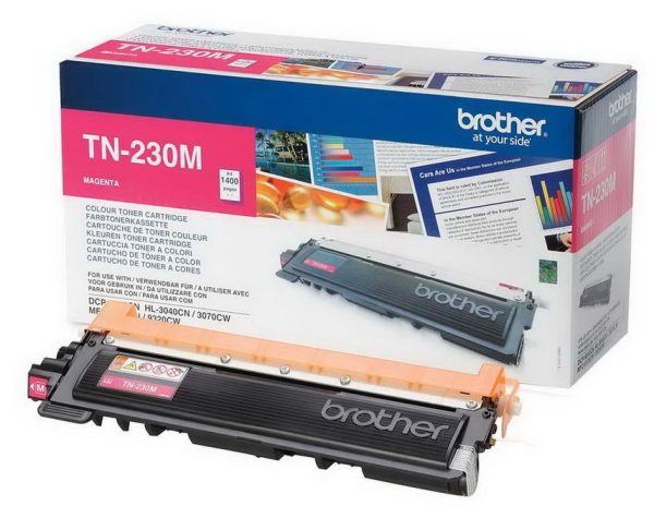 BROTHER tonerová kazeta TN-230M/ HL-3040/ 3070/ NFC-9010/ 9120/ 9320/ 1400 stránek Purpurový