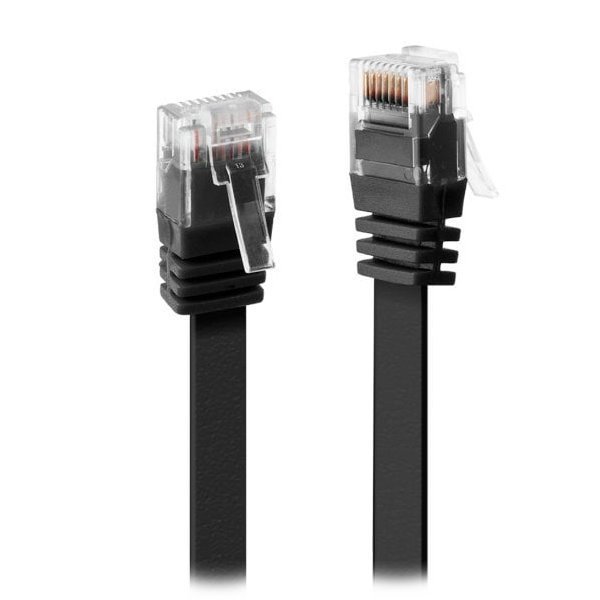 XtendLan Patch kabel Cat6 UTP 0,5m - černý plochý