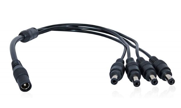 XtendLan Napájecí kabel/splitter 1 na 4, jack 2,1mm, průměr kabelu 0,45/0,3mm